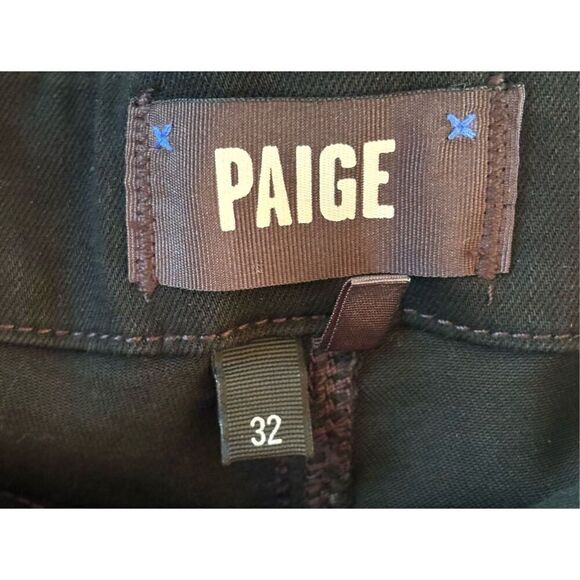 Paige Mayslie Straight Ankle in Black Fog Luxe Coating NWOT Size 32 - Picture 11 of 11